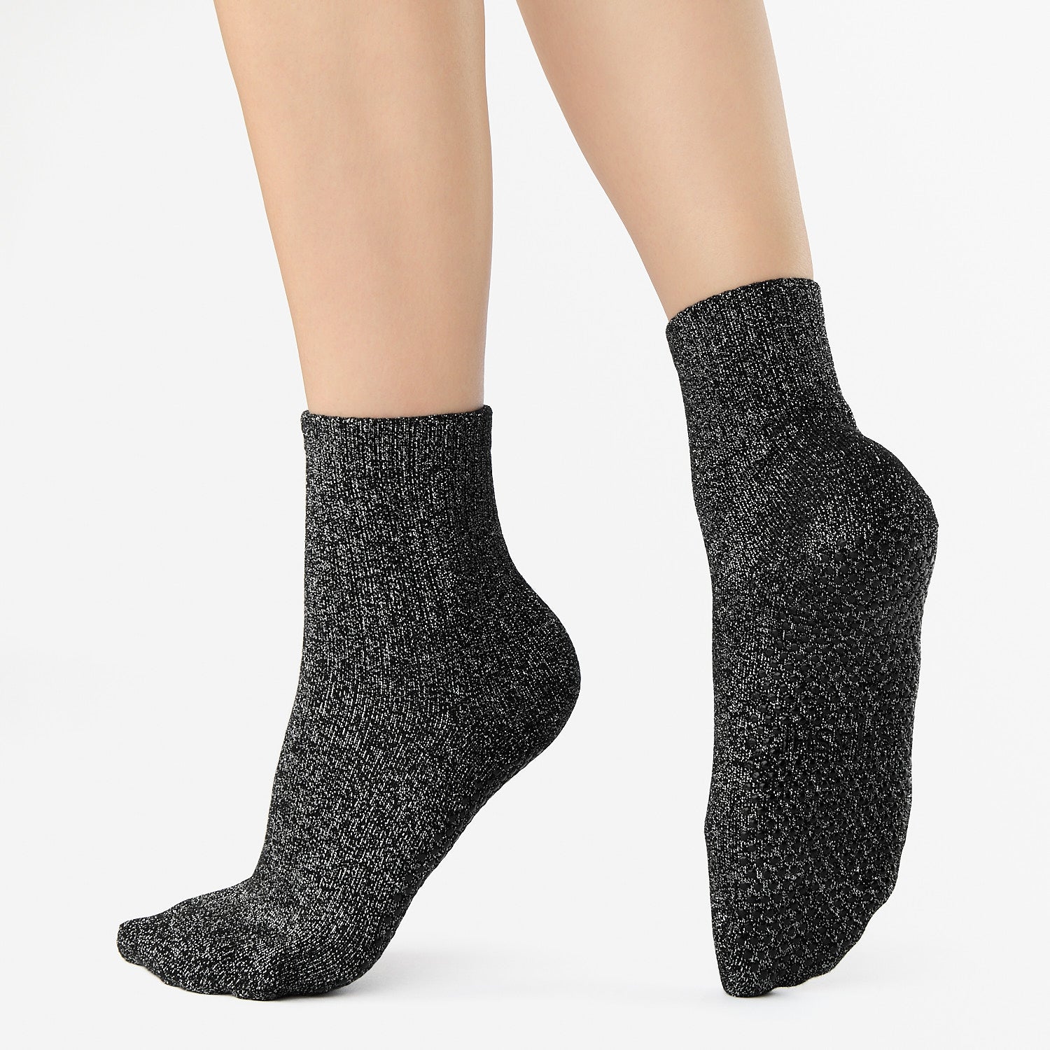 Shine Shimmer Ankle Grip Sock