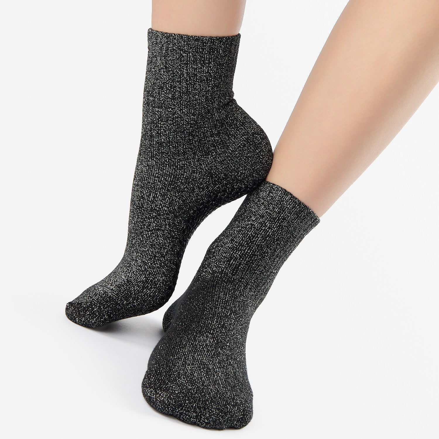 Shine Shimmer Ankle Grip Sock