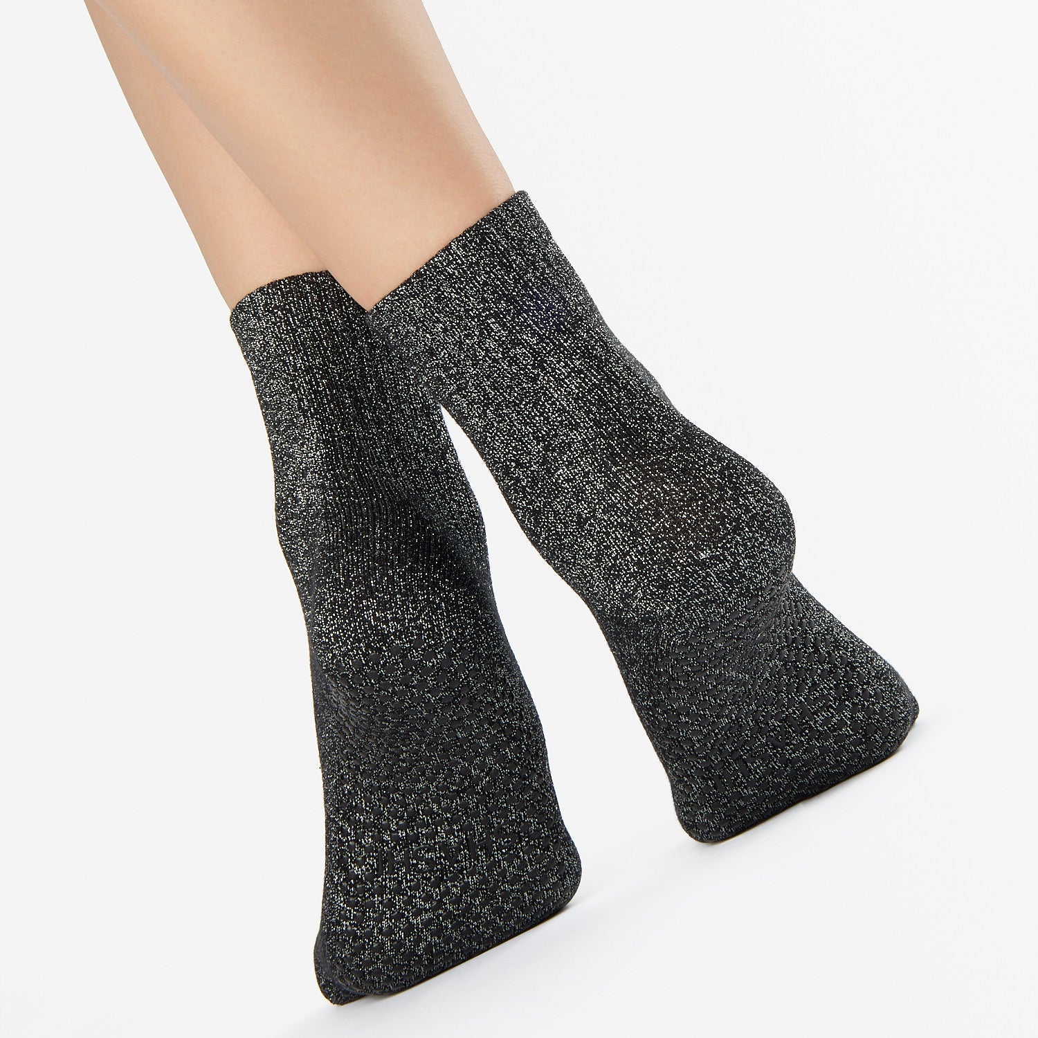 Shine Shimmer Ankle Grip Sock