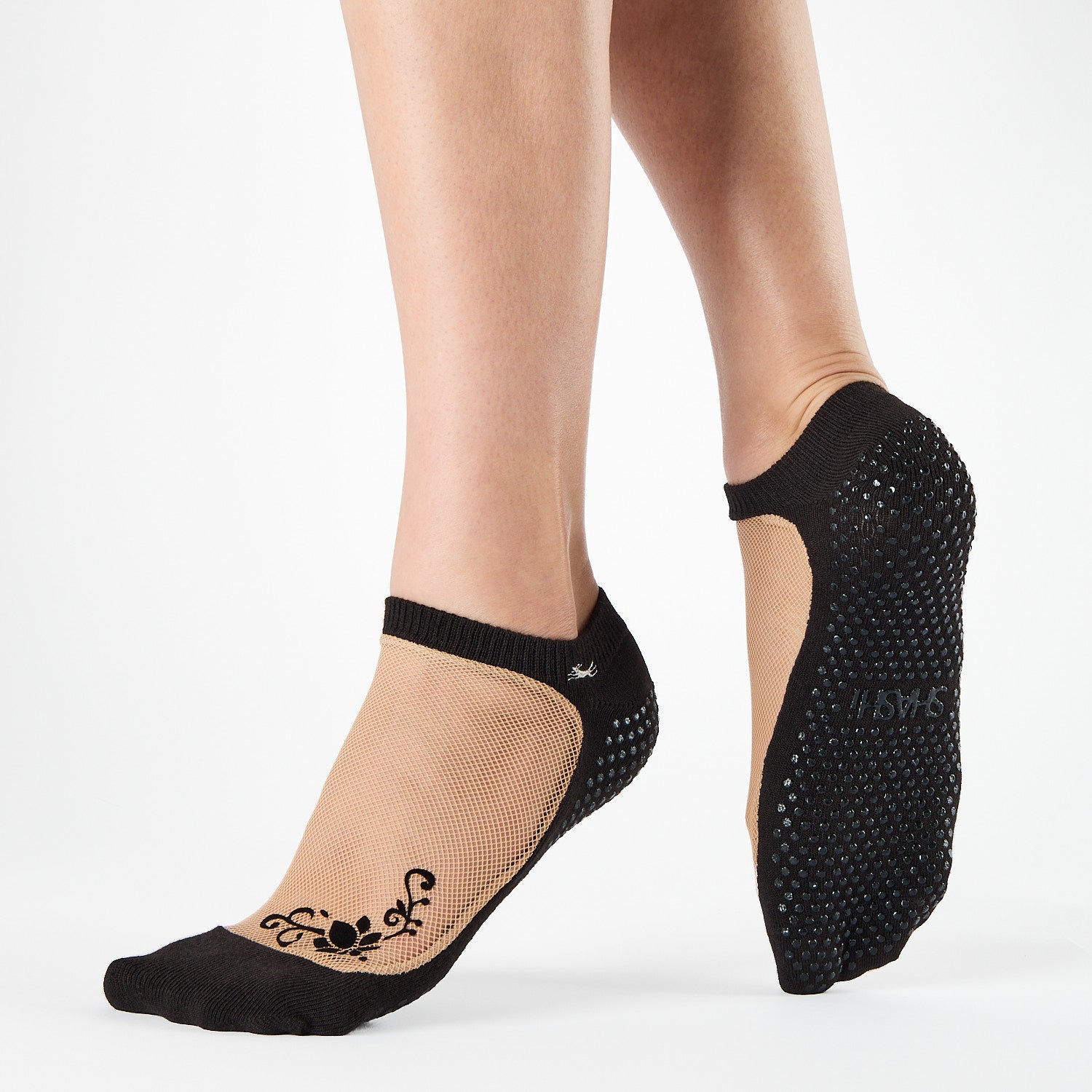 FREE GIFT | CLASSIC Mesh Regular Toe Pattern | Tattoo Design Appears on Left Foot ONLY!