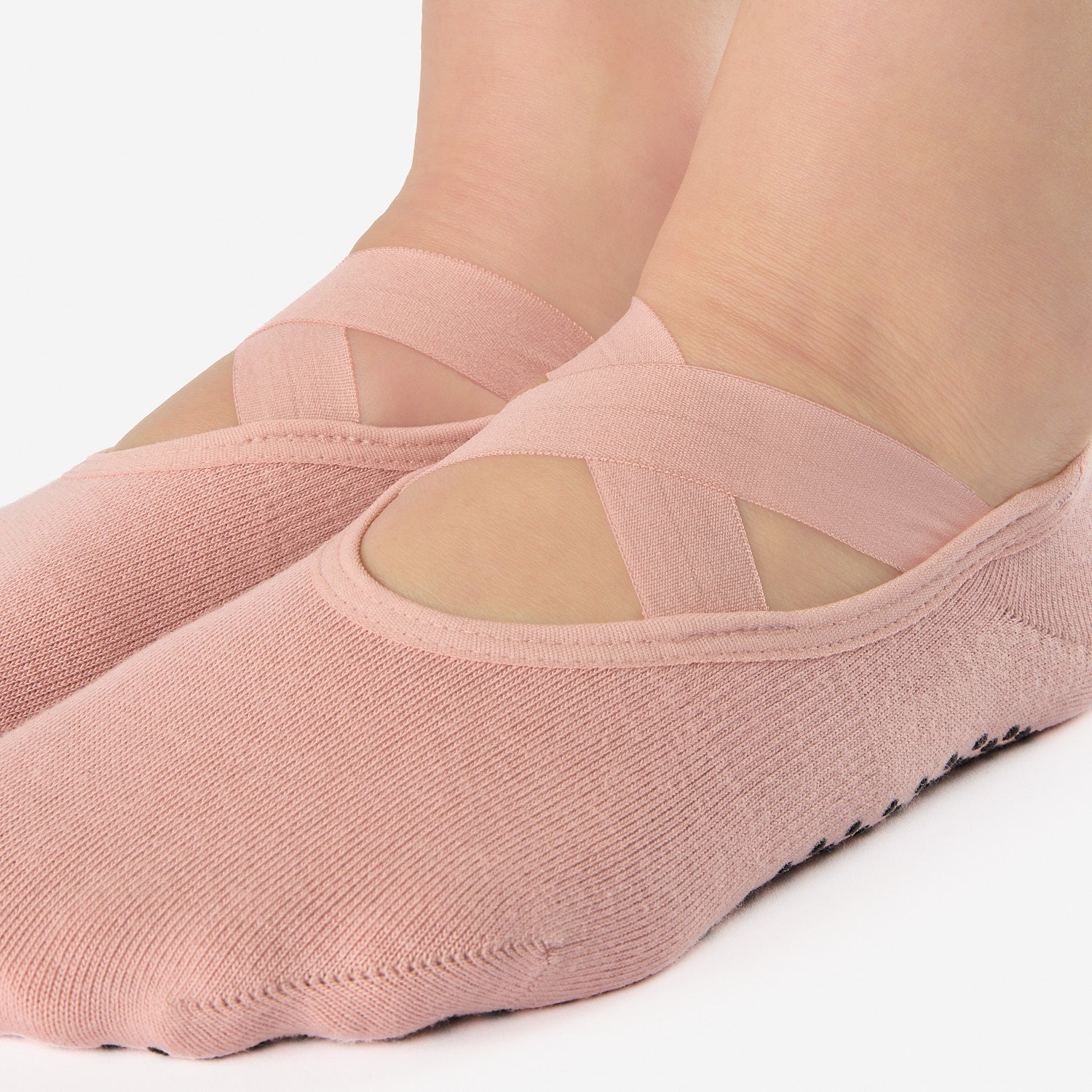 Cross Strap No Show Grip Sock