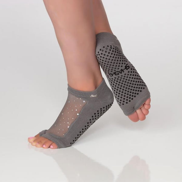SHASHI STAR Woman's Mesh Top Open Toe Grip Socks with