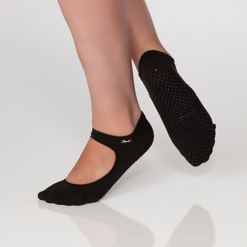 Be Happy Mary Jane Stone Grip Socks - Sticky Be - simplyWORKOUT –  SIMPLYWORKOUT